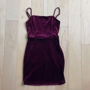 Urban Outfitters Maroon Velvet Dress